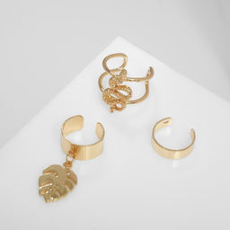 Серьги Каффы природа, набор 3шт, цвет золото