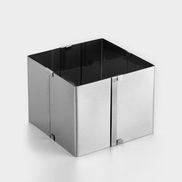 Форма для выпечки с регулировкой размера TAS-PROM «Квадратная», h=14 см, 10×10 - 18×18 см, нержавеющая сталь