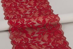 Кружево BLITZ эластичное 225 мм BLST-22 на бобине Турция т.красный