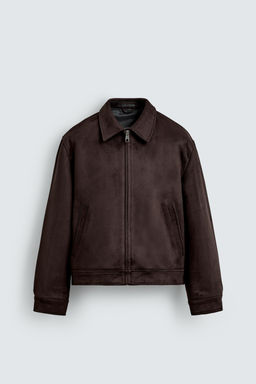 FAUX SUEDE REGULAR FIT JACKET - Zara фото 6