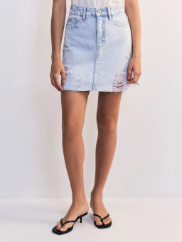 Джинсовая юбка мини ZR2605092348-100 / Zarina  фото 3