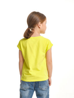 Футболка для девочки UD 2854 желтый - Mini maxi фото 2