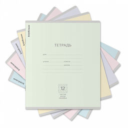 Цена за 280 шт. Тетрадь школьная ученическая ErichKrause Классика Pastel ассорти, 12 листов, косая линейка (в плёнке по 10 шт.) фото 34
