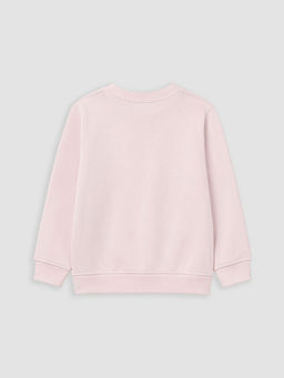 Bisiklet Yaka Bask?l? K?z ?ocuk Sweatshirt - Waikiki фото 3