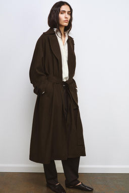 TRENCH FLUIDO LANA ZW COLLECTION LIMITED EDITION / Khaki