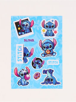 Блокнот пушистый и ручка многоцветная «Стич», голубой