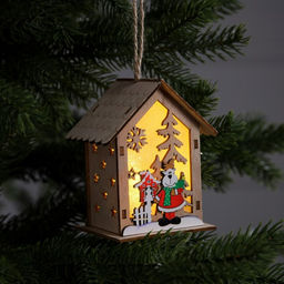 Ёлочная игрушка Олень, 11х9.5x6.8 см, 1 LED, от батареек, свечение тёплое белое