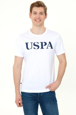 Мужская белая футболка с круглым вырезом Basic - U.s. polo assn фото 2