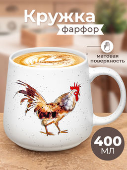 Кружка 400 мл 13*9,5*9 см "Утро в деревне"