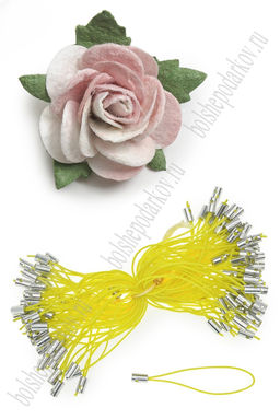 Шнур для брелоков 58 мм (100 шт) SF-7450, желтый №4