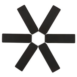 Подставка под горячее пластик/металл Компакт д19,2см h0,8см, складная, р-р в сложенном виде 4,5х5х8см, цвет - черный, в коробке (Китай)