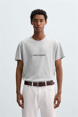 SLIM FIT SLOGAN T-SHIRT - Zara фото 2