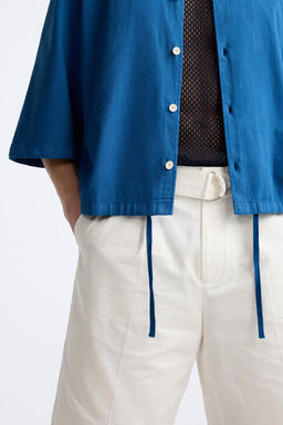 BOXY FIT PAMUKLU KETEN GOMLEK - Zara фото 9