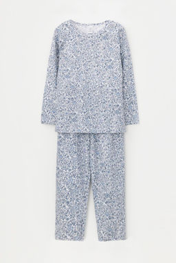 Crockid _ К 1625/незабудки на лугу на белом пижама дет  фото 2