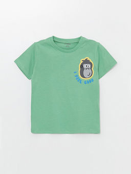 Bisiklet Yaka K?sa Kollu Bask?l? Erkek Bebek Ti??rt 3l? - Waikiki фото 2