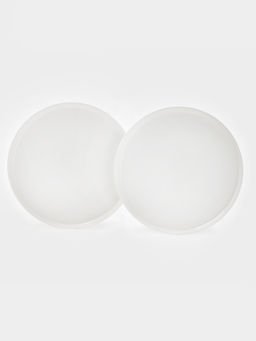 Тарелки Magistro White Snow, набор 2 шт., d=16.5 см, фарфор, белые