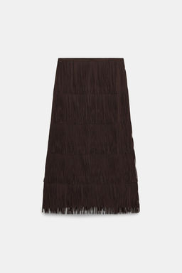 ZW COLLECTION FRINGED PENCIL SKIRT - Zara фото 5