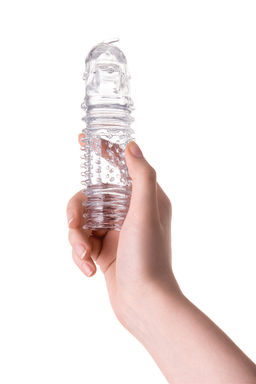 Насадка на пенис TOYFA A-Toys Baldi, TPR, прозрачный, 15,3 см  фото 5