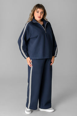 Арт. 2917 Костюм женский с начесом 46-54 (5 шт) Цвет:индиго