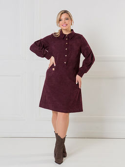 NOVITA Платье 1374 из эластичного микровельвета (Вискоза 55%)  фото 2