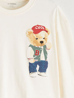 Sevimli Ay? Bask?l? Erkek ?ocuk Ti??rt