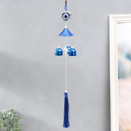 Музыка ветра Сердечко, от сглаза, с кисточкой, 3 колокольчика, 36 см