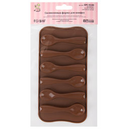 Форма силиконовая S-CHIEF для конфет SPC-0140 21 х 10 х 2 см ложки
