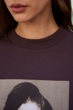 Лонгслив оверсайз с принтом