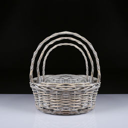 Набор корзин плетёных, ива, 36×36×14×37 см/30×30×12.5×32 см/25×25×11×28 см