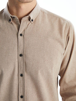 Regular Fit Uzun Kollu Gabardin Erkek G?mlek