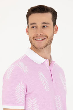 U. S. Polo Assn Мужская розовая футболка с воротником-поло - U.s. polo assn фото 2