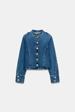 CHAQUETA Z1975 DENIM BOT?N DORADO / Azul medio - Zara фото 8