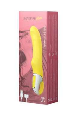 Нереалистичный вибратор Satisfyer Vibes Yummy Sunshine, силикон, желтый, 22,5 см.  фото 18