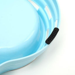 Миска металлическая двойная на пластиковом основании 2 х 160 мл, 25 х 14 х 5 см, голубая - Пижон фото 5