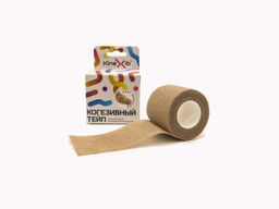2 шт  Тейп когезивный Kinexib (5 см х 4,5 м). Цвет: бежевый.