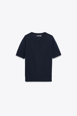 100% WOOL SHORT SLEEVE TOP - Zara фото 19