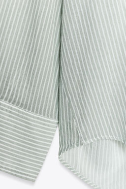 OVERSIZE STRIPED GAUZE SHIRT - Zara фото 6