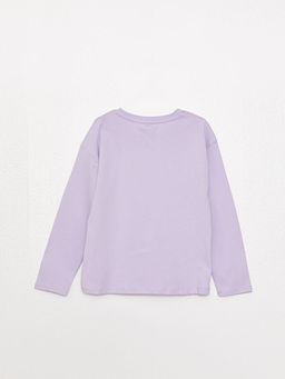 Bisiklet Yaka Daisy Duck Bask?l? Uzun Kollu K?z ?ocuk Ti??rt - Waikiki фото 2