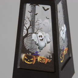 Фигурка светящаяся RISALUX «Привидение», LED-ночник, 3×LR1130, чёрный, 4.4×4.4×9.4 см