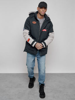 Куртка мужская зимняя с капюшоном молодежная темно-синего цвета 88906TS - Mtforce фото 17