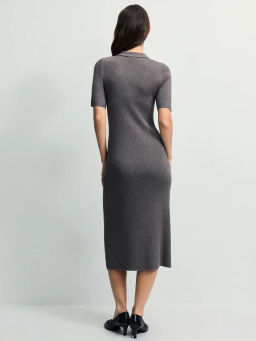 Вязаное платье поло из вискозы / Zarina  фото 5