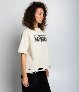 Футболка #КТ01537, светло-бежевый - Dommod фото 2