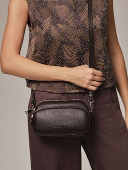 Сумка кожаная Deboro 30851 коричневый шоколад