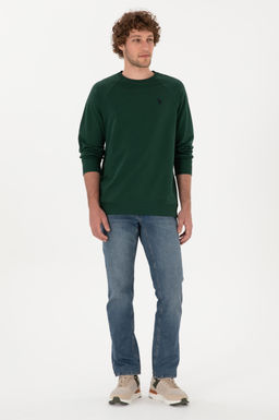 Erkek Koyu Ye_il Basic Sweatshirt Sepette S_rpriz _ndirim - U.s. polo assn фото 4