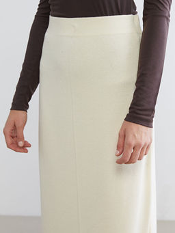 Beli Lastikli Triko Etek