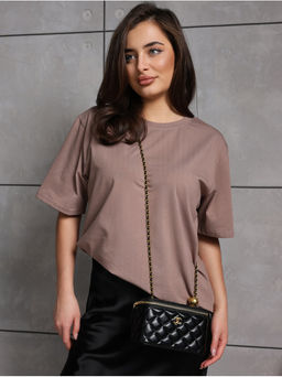 Футболка Базовая Шоколад женская - София фото 49