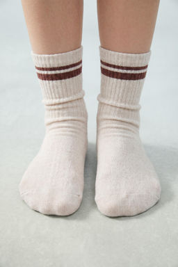 PACK TRES CALCETINES ALTOS RAYA DEPORTIVA / Beige vigor? - Zara фото 7
