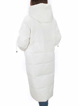 H303 WHITE Пальто зимнее женское (200 гр. холлофайбер) - Fashion фото 4