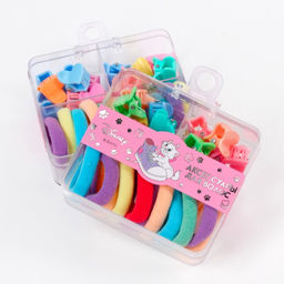 Набор подарочный, резинка для волос 10 шт, заколка крабик 10 шт, Коты аристократы