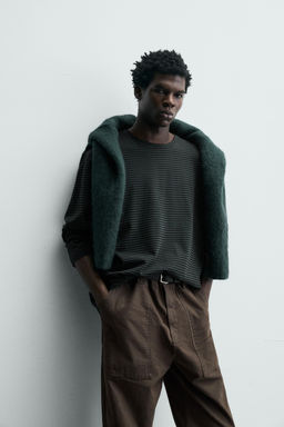 WASHED STRIPED T-SHIRT - Zara фото 6